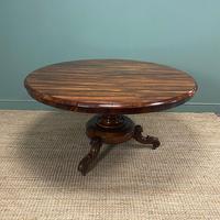 Large Circular Rosewood Antique Dining Table (6 of 8) Large Circular Rosewood Antique Dining Table (6 of 8)