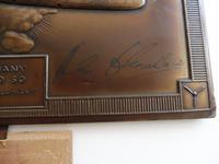 Bronzed Metal Calendar Signed Alex Henshaw MBE 1941 (10 of 13) Bronzed Metal Calendar Signed Alex Henshaw MBE 1941 (10 of 13)
