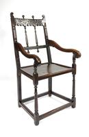 Rare 17th Century Derbyshire Wainscot Chair (9 of 10) Rare 17th Century Derbyshire Wainscot Chair (9 of 10)