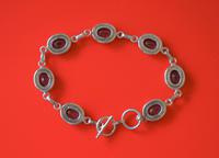 Old 925 Sterling Silver Amethyst Gem Set Link Bracelet - Boxed (5 of 8) Old 925 Sterling Silver Amethyst Gem Set Link Bracelet - Boxed (5 of 8)