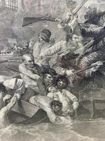 Early Engraving of The Battle at La Hogue (4 of 8) Early Engraving of The Battle at La Hogue (4 of 8)