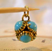 Georgian Pocket Watch Chain Fob 1830s Golden Gilt & Turquoise Dainty Ball Fob (2 of 7) Georgian Pocket Watch Chain Fob 1830s Golden Gilt & Turquoise Dainty Ball Fob (2 of 7)