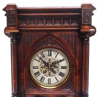 Interesting Rare German Striking Bracket Clock by Lenzkirch in Gothic Oak Glazed Case (4 of 13) Interesting Rare German Striking Bracket Clock by Lenzkirch in Gothic Oak Glazed Case (4 of 13)