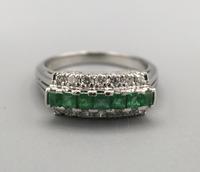Platinum Set Emeralds & Diamonds Ring (3 of 11) Platinum Set Emeralds & Diamonds Ring (3 of 11)