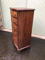 Antique Slim Mahogany Serpentine Chest of Drawers (7 of 8) Antique Slim Mahogany Serpentine Chest of Drawers (7 of 8)
