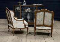 Superb Pair of French Upholstered Bergere Chairs (23 of 28) Superb Pair of French Upholstered Bergere Chairs (23 of 28)