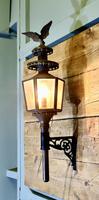 Large Brass Carriage Light with Eagle Wall Light