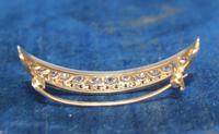 Diamond Crescent Brooch Set with 13 Old Cut Diamonds (7 of 8) Diamond Crescent Brooch Set with 13 Old Cut Diamonds (7 of 8)
