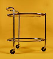 Original 1930s Art Deco Chrome & Mirror Modernist Cocktail Trolley (6 of 7) Original 1930s Art Deco Chrome & Mirror Modernist Cocktail Trolley (6 of 7)
