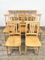 Set of Eight Vintage Beech Chapel Chairs (3 of 16) Set of Eight Vintage Beech Chapel Chairs (3 of 16)