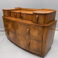 Art Deco Bow Front Chest of Drawers in Walnut (2 of 8) Art Deco Bow Front Chest of Drawers in Walnut (2 of 8)