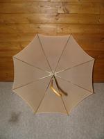 Vintage Ladies Beige Canopy Umbrella with Skilfully Clad Leather Crook Handle (4 of 14) Vintage Ladies Beige Canopy Umbrella with Skilfully Clad Leather Crook Handle (4 of 14)