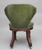 19th Century mahogany & green leather desk chair (6 of 11) 19th Century mahogany & green leather desk chair (6 of 11)