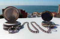 Victorian Solid Silver Omega Gurzelen Pocket Watch & Solid Silver Albert Chain (7 of 8) Victorian Solid Silver Omega Gurzelen Pocket Watch & Solid Silver Albert Chain (7 of 8)