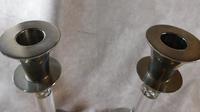 Pair of Silver Plate & Glass Candlesticks (4 of 7) Pair of Silver Plate & Glass Candlesticks (4 of 7)