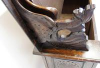 Early 20th C Carved Oak Monks Bench (9 of 16) Early 20th C Carved Oak Monks Bench (9 of 16)
