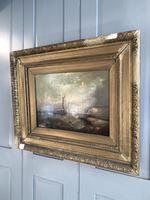 Antique Victorian marine seascape oil painting (1 of 2) (8 of 10) Antique Victorian marine seascape oil painting (1 of 2) (8 of 10)