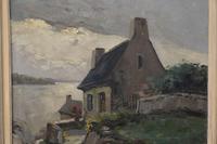 Old Cottage Overlooking The Coast - Oil on Canvas (8 of 10) Old Cottage Overlooking The Coast - Oil on Canvas (8 of 10)