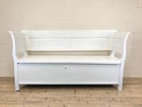 19th Century Painted Antique Pine Bench or Settle (4 of 13) 19th Century Painted Antique Pine Bench or Settle (4 of 13)