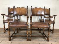 Set of Four Antique Leather Armchairs (12 of 16) Set of Four Antique Leather Armchairs (12 of 16)