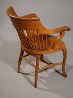 Shapely Early 20th Century Golden Oak Bow-backed Desk Chair (4 of 4) Shapely Early 20th Century Golden Oak Bow-backed Desk Chair (4 of 4)