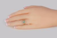 Antique Turquoise & Pearl Ring 18ct Gold Victorian Navette Shaped Ring circa 1890 (4 of 16) Antique Turquoise & Pearl Ring 18ct Gold Victorian Navette Shaped Ring circa 1890 (4 of 16)
