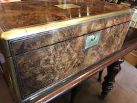 Burr Walnut Brass Inlaid Writing Box (10 of 17) Burr Walnut Brass Inlaid Writing Box (10 of 17)