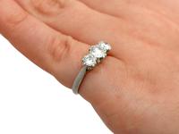 1.89ct Diamond & 18ct White Gold Trilogy Ring c.1950 (8 of 9) 1.89ct Diamond & 18ct White Gold Trilogy Ring c.1950 (8 of 9)