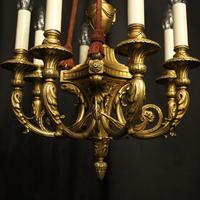 French 19th Century Gilded Bronze 8 Light Antique Chandelier (3 of 10) French 19th Century Gilded Bronze 8 Light Antique Chandelier (3 of 10)