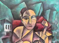 Original 20th Century Continental Abstract Cubism Style Portrait Oil Painting (5 of 11) Original 20th Century Continental Abstract Cubism Style Portrait Oil Painting (5 of 11)