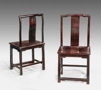Pair of Early 19th Century Chinese Side Chairs (2 of 4) Pair of Early 19th Century Chinese Side Chairs (2 of 4)