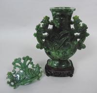 Large Early 20th Century Chinese Spinach Jade Urn & Cover (4 of 6) Large Early 20th Century Chinese Spinach Jade Urn & Cover (4 of 6)