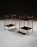 Pair of Maison Bagues Brass & Glass Etageres Louis XVI Style (2 of 5) Pair of Maison Bagues Brass & Glass Etageres Louis XVI Style (2 of 5)
