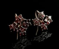 Antique Victorian Bohemian Garnet Flower Earrings, 9ct Gold (2 of 11) Antique Victorian Bohemian Garnet Flower Earrings, 9ct Gold (2 of 11)