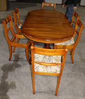 1940's Walnut Dining Suite with Set of 6 Walnut Dining Chairs (2 of 3) 1940's Walnut Dining Suite with Set of 6 Walnut Dining Chairs (2 of 3)