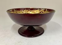 Antique Enamelled Ruby Glass Pedestal Dish c.1895 (3 of 6) Antique Enamelled Ruby Glass Pedestal Dish c.1895 (3 of 6)