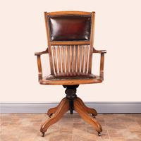 Teak Revolving Office Desk Chair (11 of 17) Teak Revolving Office Desk Chair (11 of 17)