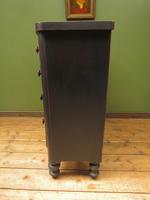 Antique Painted Black Bow Front Chest of Drawers (7 of 16) Antique Painted Black Bow Front Chest of Drawers (7 of 16)