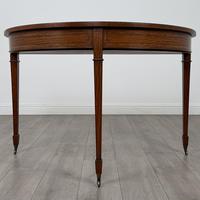 Antique 19th Century Demi-lune Side Table in Satinwood