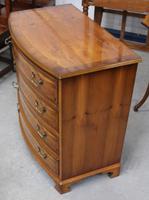 1960's Yew Wood Bow Front Chest of Drawers (4 of 4) 1960's Yew Wood Bow Front Chest of Drawers (4 of 4)