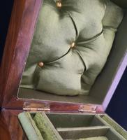 Antique Victorian walnut jewellery box, fitted (9 of 9) Antique Victorian walnut jewellery box, fitted (9 of 9)
