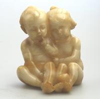 Fritz Kochendorfer - Good Carved Alabaster Group of Children c.1900 (2 of 6) Fritz Kochendorfer - Good Carved Alabaster Group of Children c.1900 (2 of 6)
