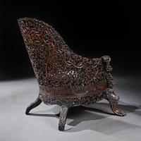 Exceptional 19th Century Anglo Indian Carved Teak Armchair (8 of 9) Exceptional 19th Century Anglo Indian Carved Teak Armchair (8 of 9)