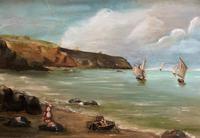 Original Antique 19th Century British Coastal Seascape Oil on Board Painting (3 of 10) Original Antique 19th Century British Coastal Seascape Oil on Board Painting (3 of 10)