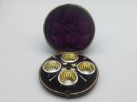 Boxed Set of 4 Silver Salts & Spoons (2 of 7) Boxed Set of 4 Silver Salts & Spoons (2 of 7)