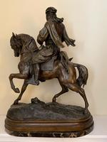 Large 19th Century French Patinated Spelter of 'Cavalier Arabe' (2 of 6) Large 19th Century French Patinated Spelter of 'Cavalier Arabe' (2 of 6)
