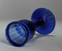 Georgian, wrythen-moulded "Bristol" blue glass egg cup (2 of 3) Georgian, wrythen-moulded "Bristol" blue glass egg cup (2 of 3)