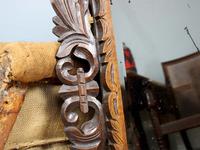 Late 19th Century French Carved Oak Cushion Mirror (3 of 4) Late 19th Century French Carved Oak Cushion Mirror (3 of 4)