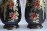 Pair of Crown Devon Lusterware Vases Decorated with Parrots (10 of 10) Pair of Crown Devon Lusterware Vases Decorated with Parrots (10 of 10)