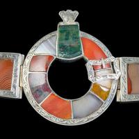 Antique Victorian Scottish Agate Buckle Bracelet Silver c.1860 (6 of 6) Antique Victorian Scottish Agate Buckle Bracelet Silver c.1860 (6 of 6)